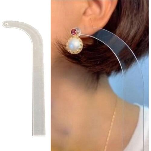 10Pcs Clear Acrylic Earring Fitting Bar Earring Try On Display Earring Wearing Effect Stick Earring Fast Wearer for Live Sales
