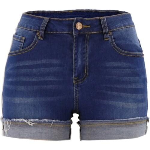 Denim Shorts Women Plus Size Womens Shorts Summer Women Hight Waisted Washed Button Short Mini Jeans Denim Shorts