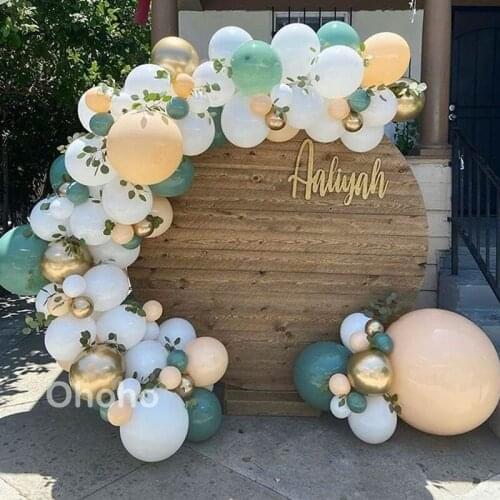 Wedding Balloon Arch Set Bride Baby Shower Kids Baptism Boy Birthday Party Decoration Blush Green White Gold Ballons