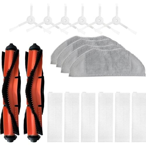 TOP!-Main Brush Side Brush Filter Mop Cloth Set for Xiaomi Mijia G1 MJSTG1 Vacuum Cleaner Parts Replacement