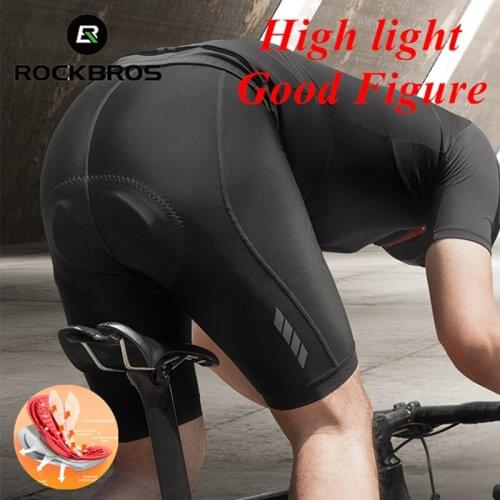ROCKBROS Cycling Shorts Breathable Bicycle Shorts Tights Summer MTB Road Sport Bike Trousers Shockproof Sponge Pad Bike Shorts