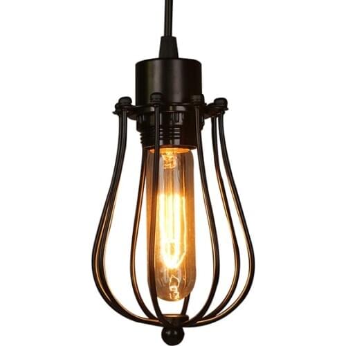 Vintage cage chandelier Edison light bulb loft Restaurant Bedroom Pendant LED lighting industry Vintage iron Lamps for home