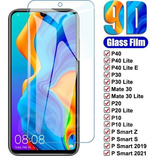 9D Anti-Burst Tempered Glass For Huawei P30 P40 Lite E Screen Protector P20 Pro P10 Mate 30 Lite P Smart Z 2019 2021 Glass Film