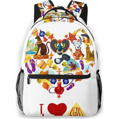 Women Backpack Kids School Bag for Teenage Girls Egypt Touristic Poster Female Laptop Notebook Bagpack Travel Back Pack 2021