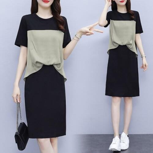 Women Plus Size M-5XL XXL XXXL Dress 3XL XXXXL 4XL XXXXXL Loose Blouses Blusa Slim Casual Patchwork Summer Dress For 100KG Woman