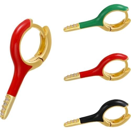 Gold Ice Cream Cone Earrings for Woman Ladies Multi Candy Colors Dangle Earrings Simple Geometric Drop Jewelry Birthday Gift