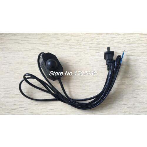 2 x Black 1.8Meter Lamp Power Cord Swivel Dimmer Switch AC 250V/110V US Plug