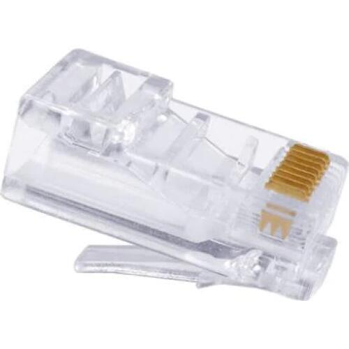 100pcs Crystal head over five RJ45 computer network docking network cable connector unshielded 8-core crystal head