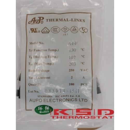 100pcs A2-5A-F 115 5A 250V degree Thermal Cutoff RH115 Thermal-Links Black Square Temperature Fuse 84/102/115/125/135/145/150