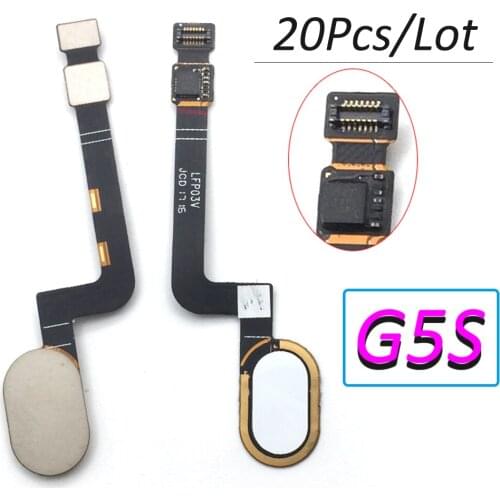 20Pcs，New Replace Home Return button Fingerprint Scanner Sensor Touch ID Connect For Motorola Moto G5S Menu Return Spare Parts