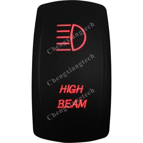 5 Pin ON OFF SPST Red Led High Beam Rocker Car Boat Dashboard Light 12v 24v Toggle Switch for Carling ARB Narva 4x4 Style