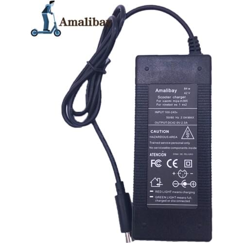 Electric Scooter Charger Adapter 42v 2A for Xiaomi Mijia M365 For Ninebot Es1 Es2 ES4 Electric Scooter Parts Kickscooter Charger