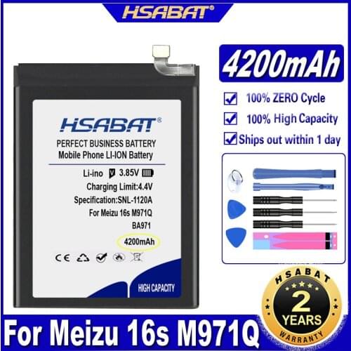 HSABAT BA971 4200mAh Battery for Meizu 16s M971Q/C/Y Batteries