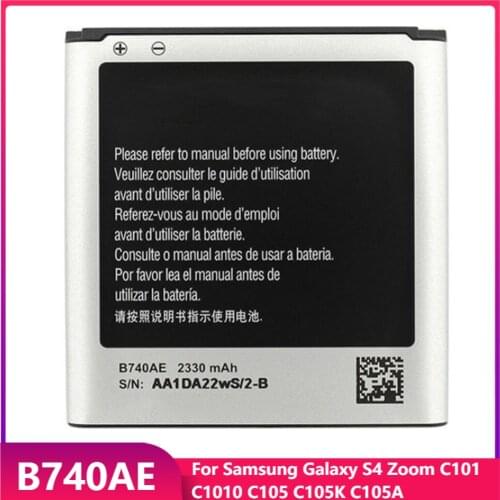 Original Phone Battery B740AE For Samsung Galaxy S4 Zoom C101 C1010 C105 C105K C105A Replacement Rechargeable Battery 2330mAh