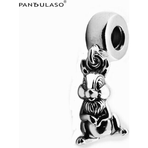 Thumper Dangle Charm DIY Beads For Jewelry Making Woman Beads For Original 925 Silver Bracelets Christmas Gift