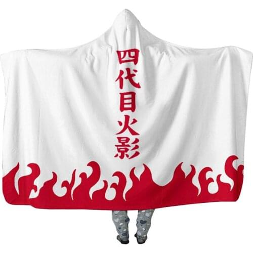 Fast Delivery Throw Blankets Cloak White Fluffy Namikaze Minato Blanket Couverture Polaire Travel Sofa Blanket cartoon