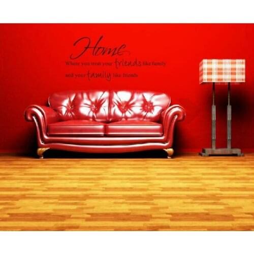 Home is friend home decor creative quote wall decal zooyoo8057 decorative adesivo de parede removable vinyl wall sticker