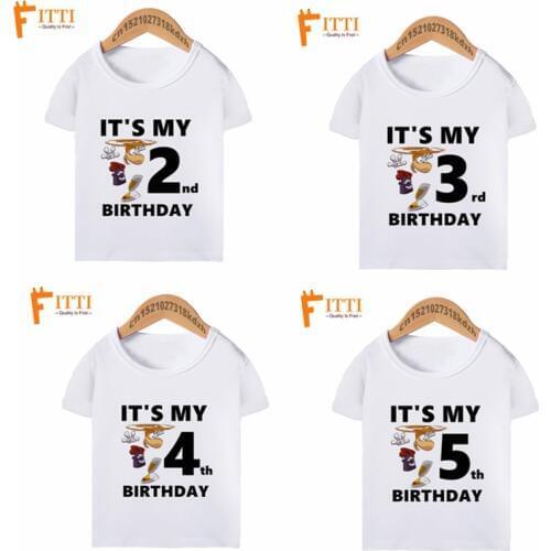 Boy Gir Rayman Legends Birthday T Shirts Children Its My 1-10th Birthday T-shirt Kids Summer Cartoon Game Clothes
