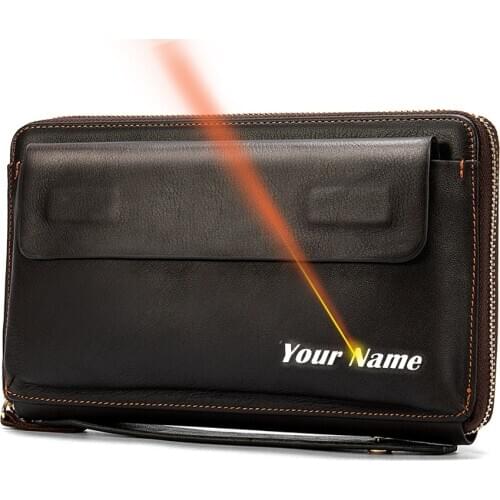 WESTAL mens clutch bag leather purse for men clutch male vintage mens wallet card holder clutch male bags coin purse 9043