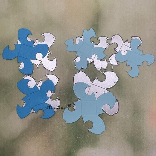 New Gift box card flower buckle DIY Craft Metal Cutting Die Scrapbook Embossed Paper Card Album Craft Template Stencil Dies