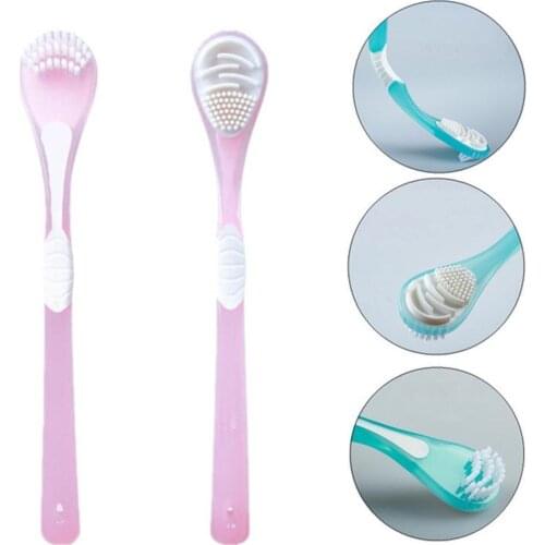 2021 NEW Double Side Tongue Cleaner Brush For Tongue Cleaning Oral Care Tool Silicone Tongue Scraper Toothbrush Fresh Breath