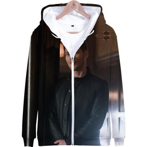 Aikooki New Arrival Niklaus Mikaelson 3D Zipper Hoodies Men/Women Fashion Casual 3D Print Niklaus Mikaelson Zipper Sweatshirt