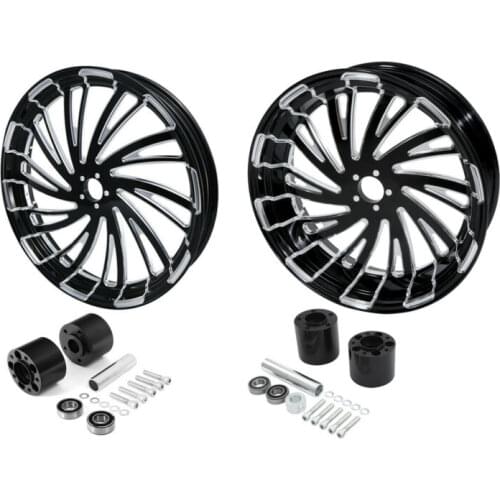 Motorcycle 8'' Front Rear Wheel Rim with Disc Hub Fit For Harley Touring non ABS 2008-2021 Road King Glide