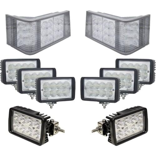 Complete LED Work Light Kit For Case IH Magnum Tractors 7110,7120,7130,7140,7150,7220,7230,7240,7250,8910,8920,8930,8940,8950