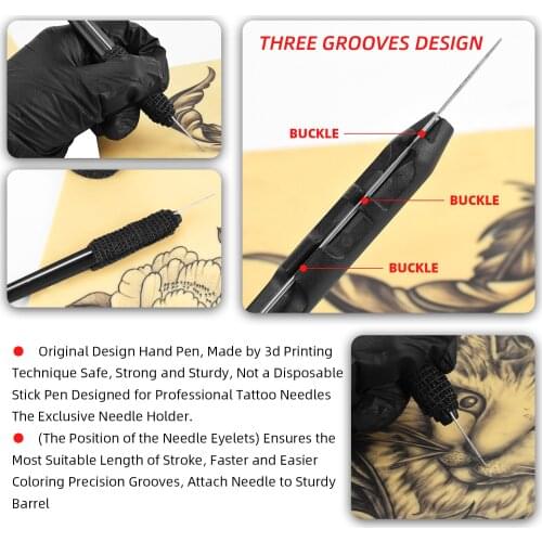 Hand Poke Stick Tattoo Kit with 25 Needles with 10 Grommets DIY Supplies for Tattooing Artists