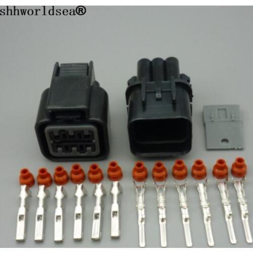 Shhworldsea 5/30/100set 6 Pin PB625-06027 Auto Head lamp connector,Car waterproof Electrical connector for HYUNDAI,KIA,Elantra