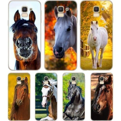 Silicone Phone Case Cute horse Fashion for Samsung Galaxy j8 j7 j6 j5 j4 j3 Plus Prime 2018 2017 2016 Case Matte Cover