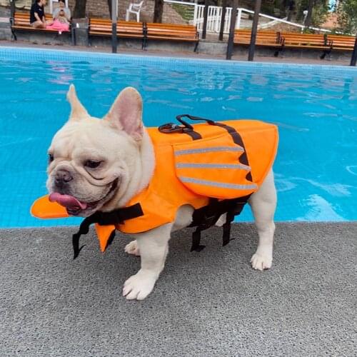 Pet Dog Life Jacket Dog Swimmming Suit French Bulldog Swimwear Pets Safety Vest Clothes Summer Clothing For Small Medium Dogs