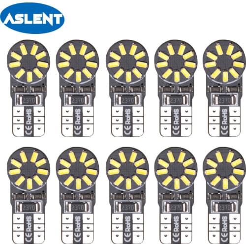 Aslent 10X T10 W5W Led Car Light Bulbs 6000K Canbus Error Free Clearance Light Break Lights Turn Signal Reading Decoding Light