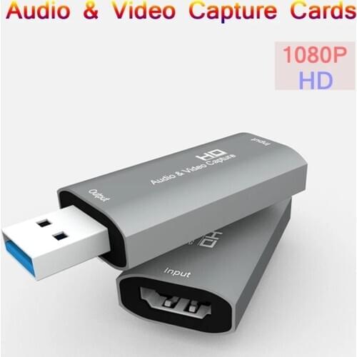 USB 2.0 HDMI-compatible Audio Video Capture Card 4K 1080P HD Record Live Streaming Grabber for Computer PS4 Game DVD Camcorder