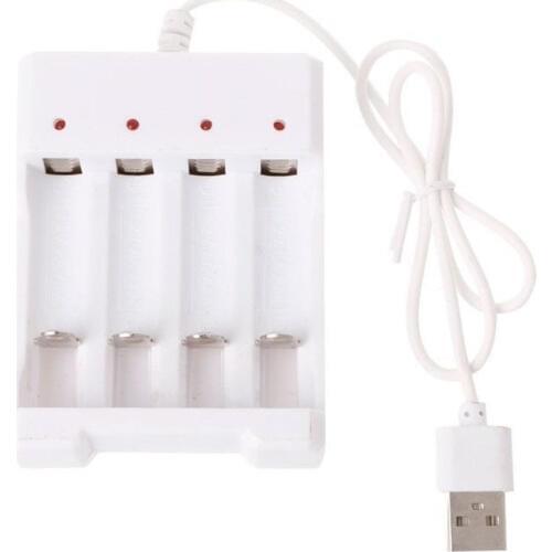 USB 4 Slots Fast Charging Battery Charger Short Circuit Protection AAA and AA Rechargeable Battery Station