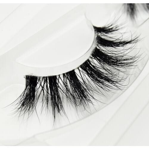 Visofree 3D Mink Lashes Hand Made Full Strip False Eyelash Thick Wispy lashes Fluffy Crisscross Invisible Band Mink Lashes F202