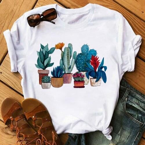 Sun Flower Tee Summer Short Sleeve Women Printed Cotton O Neck Casual Fashion Tshirt Tops Red Blue Colors T Shirt 2020 New