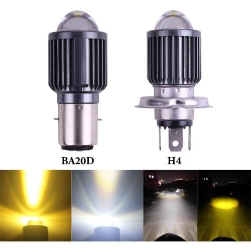 1pcs H4 BA20D H6 Motorcycle Headlight Moto Led Bulbs CSP lens Moto Hi Lo Lamp Fog Lights Scooter Accessories Headlamp 6000K 12V