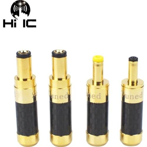 1PCS Carbon Fiber Copper Plated Gold 5.5*2.5mm 5.5*2.1mm 4.0*1.7mm 3.5*1.3mm DC Power Plug Jack for Linear Power Output Line DIY