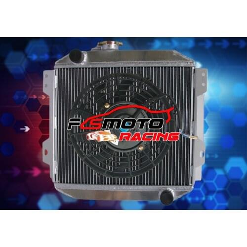 Aluminum Racing Radiator+FAN For FORD CAPRI RS/ESCORT SUPERSPEED MK1 ESSEX V6 2.6/3L