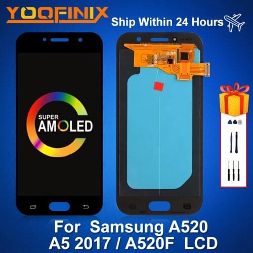 5.2"Super AMOLED For Samsung Galaxy A5 2017 A520 LCD A520F Display Assembly Replacement Parts For Samsung SM-A520F A520F/DS LCD
