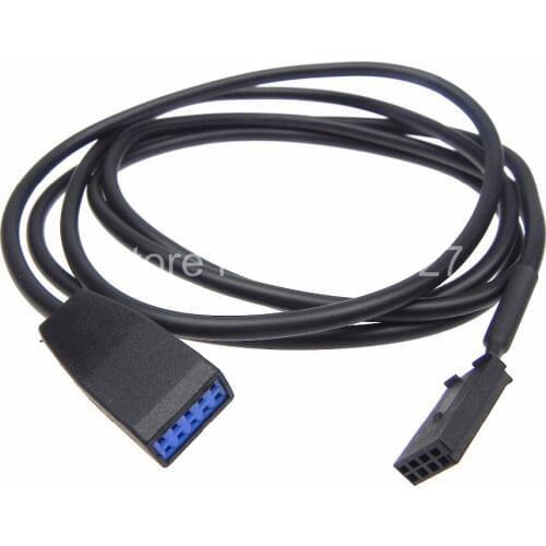 5pcs High Quality Car Aux USB Switch Input Socket Wire cables length 145cm 10-pin For BMW E46 3-series Business CD