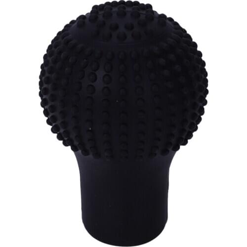 Car Vehicle Round Black Silicone Nonslip Lever Gear Shift Knob Cover