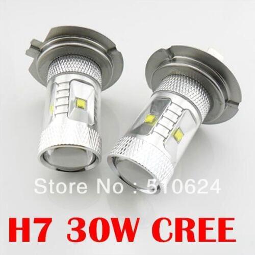 Free Shipping!!! 2pcs/lot H7 led HB4 30W CREE chip LED Fog Light, 9006 6*5W 30w H4 H7 H8 H11 9005 1156 7440