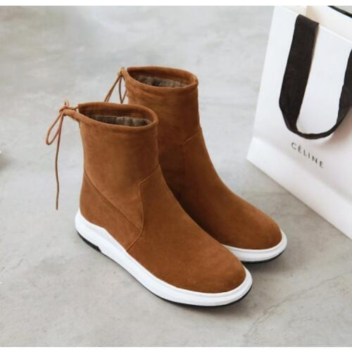 Big Size 9 10 11 boots women shoes ankle boots for women ladies boots With round head low