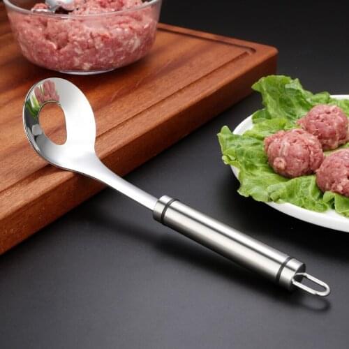 Stainless Steel Meatball Maker Spoon Food Cook Meatball Sub-pill Round Ball Rice Roll Fish Ball Clip Kitchen Gadget Accessories