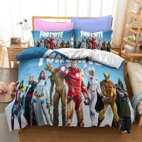 Fortnite Duvet Cover Set Fornite Comforter Bedding Sets Pillowcase Euro Fortress Night Game Pillow Case Bedspread Home Bedroom