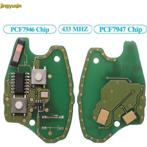 Jingyuqin Remote Car Key Circuit Board PCF7946/PCF7947 Chip For Renault Clio Scenic Kangoo Megane 2/3 Buttons