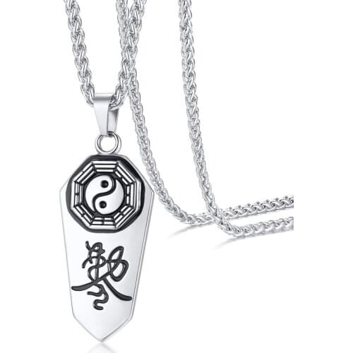 2021 Trendy Titanium Steel Jewelry Religious Totem Stainless Steel Metal Gossip Personalized Pendant Necklace Suitable For Men