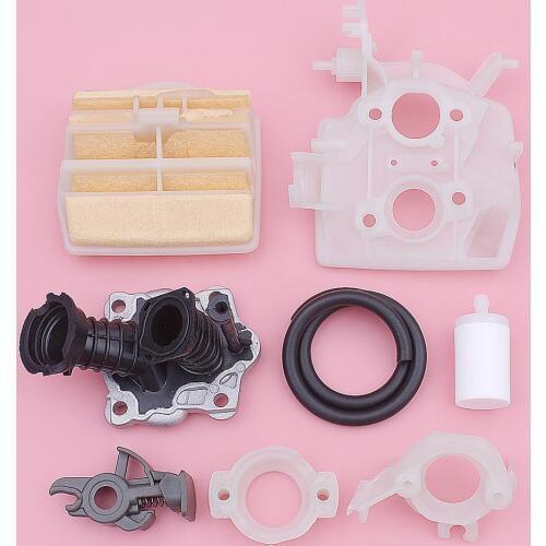 Air Filter Intake Pipe Bracket Flange Wall Control Kit For Husqvarna 445 450 Chain saw 544080803 544082301 Switch w Fuel Filter